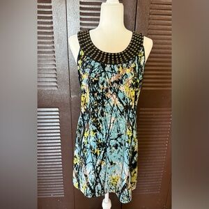 Style & Co. Black and Blue Floral Dress